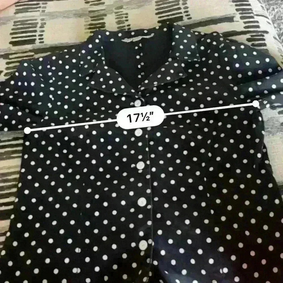 Pendleton light weight black and white polka dot blazer Size Small - Picture 6 of 6